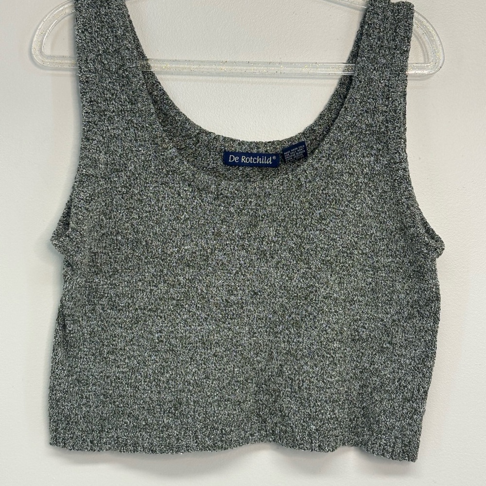De Rotchild Gray Women's crop top knit sweater size large